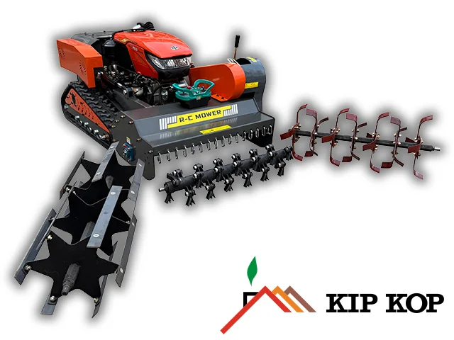 BENCINSKI MULTIFUNKCIJSKI MULČAR GOSENIČAR NA DALJINSKO UPRAVLJANJE